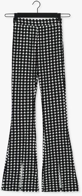 COLOURFUL REBEL Pantalon évasé DARCY DOGTOOTH SLIT FLARE en noir - large