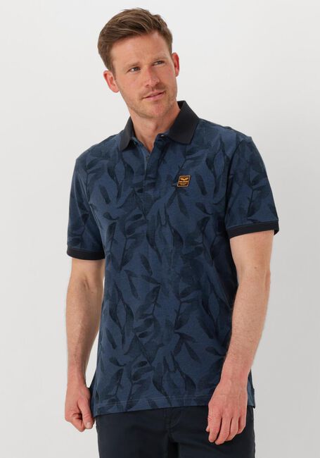 Blauwe PME LEGEND Polo TWO TONE PIQUE PRINTED - large