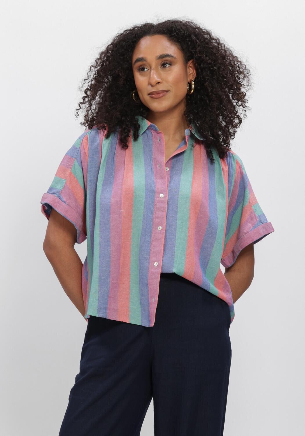 BY-BAR SUNNY RAINBOW PLEATS BLOUSE Blouses en multicolore - large