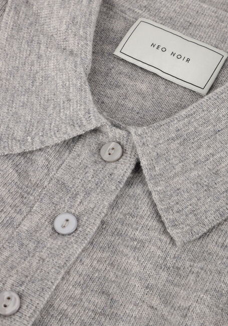 Grijze NEO NOIR T-shirt GRACIE KNIT POLO TEE Grijze NEO NOIR T-shirt GRACIE KNIT POLO TEE - large