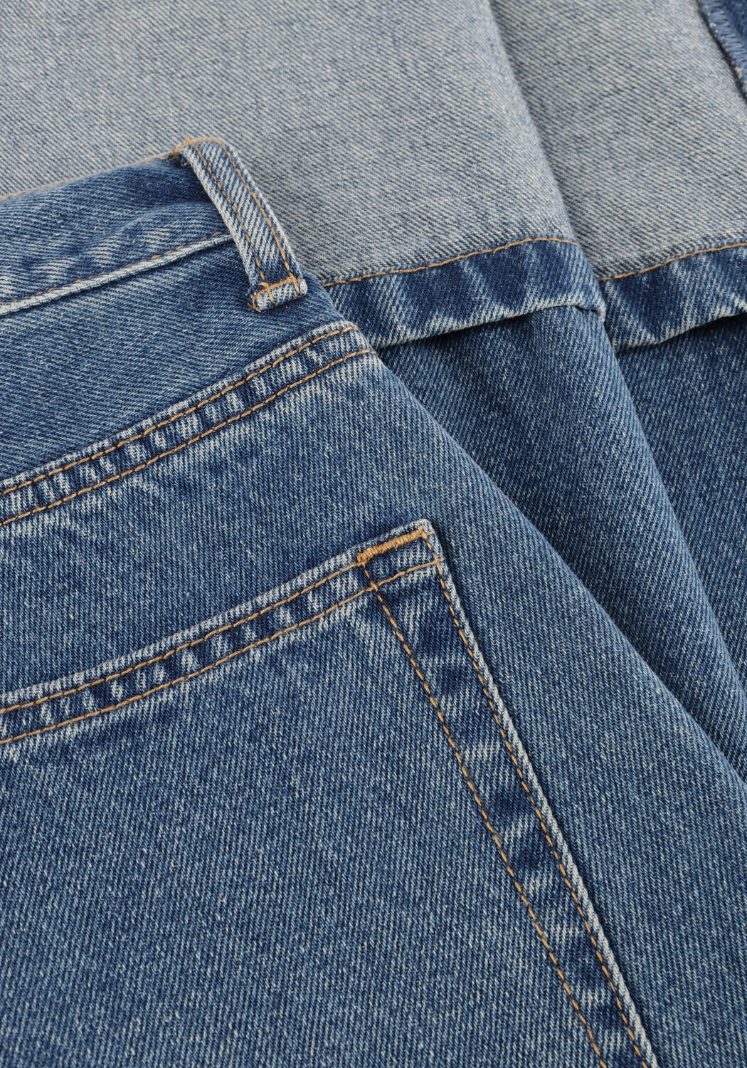 Blauwe WITHBLACK Wide jeans WBLHAZEL HW TURN UP JEANS - large