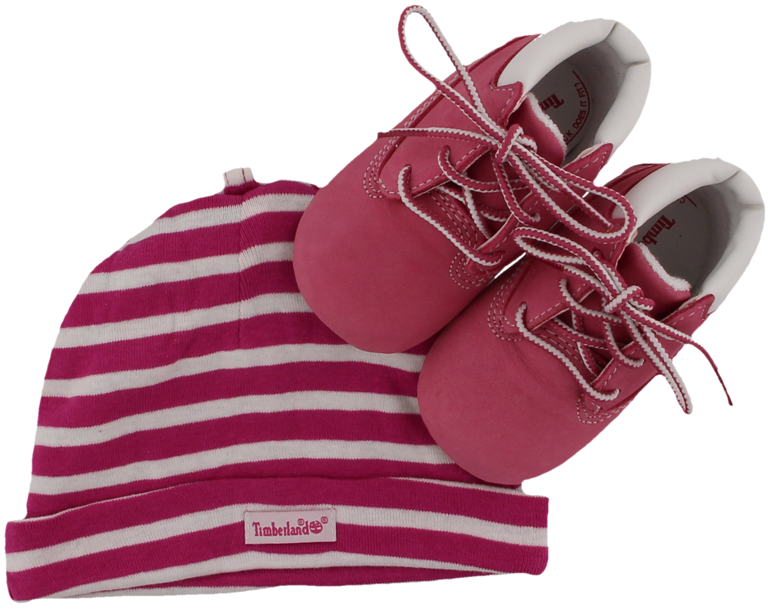 timberland crib booties and hat
