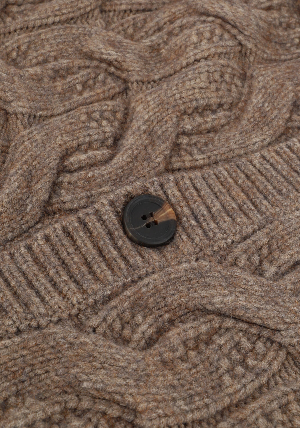 Taupe CO'COUTURE Vest JENNESE CABLE CARDIGAN - large