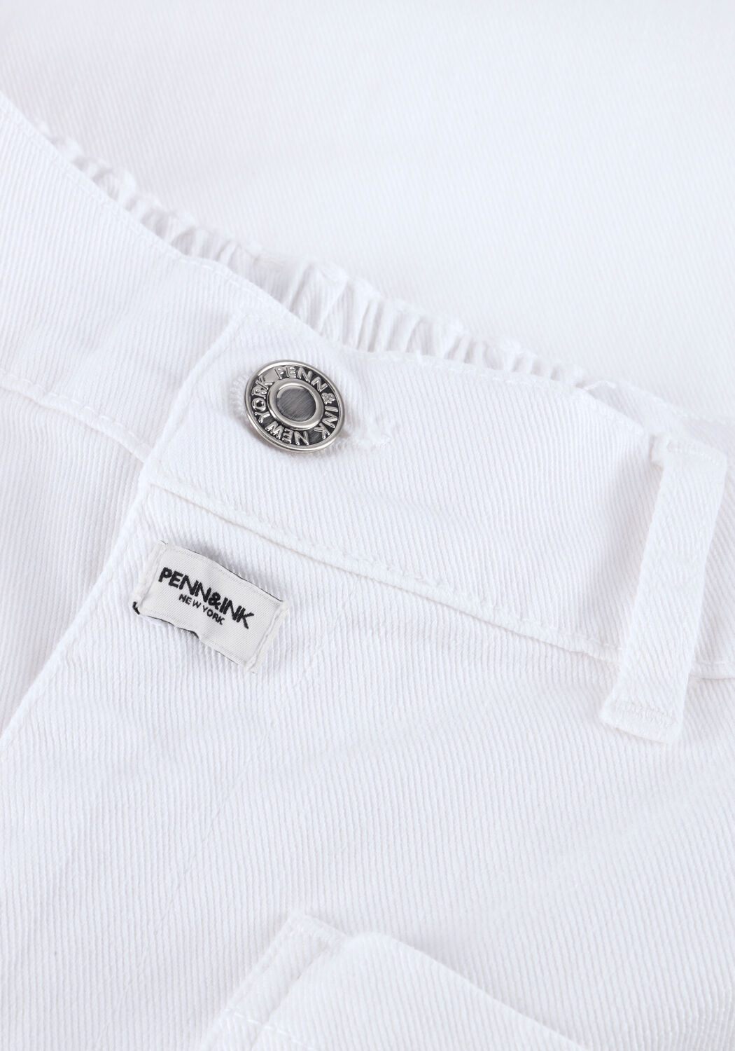 PENN & INK Pantalon large TROUSERS en blanc - large