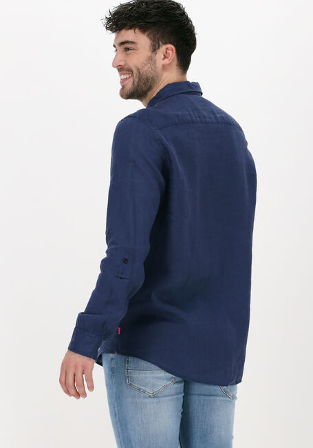 SCOTCH & SODA Chemise décontracté REGULAR FIT GARMENT-DYED LINEN SHIRT Bleu foncé - large