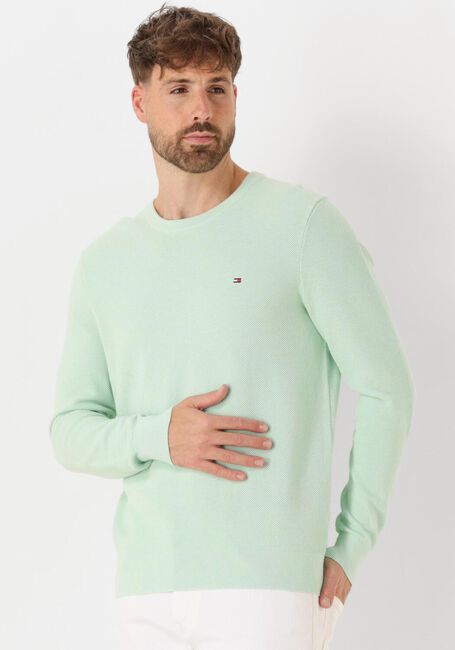 TOMMY HILFIGER Pull ESSENTIAL STRUCTURE CREW NECK Menthe - large