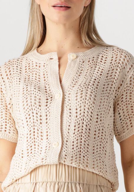 NEO NOIR Haut ELLEN CROCHET KNIT CARDIGAN Sable - large