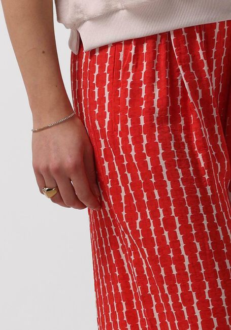 Rode BY-BAR Wijde broek BENJI RED GROOVE PANT - large