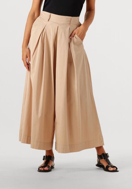 SUMMUM Pantalon large CULOTTE LT WT STRETCH POPLIN en beige - large