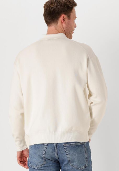 CALVIN KLEIN Polo COTTON POLO SWEATER en blanc - large