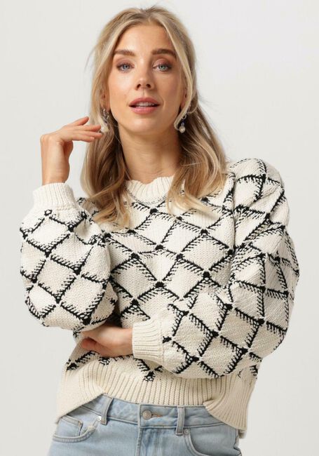SELECTED FEMME Pull SLFOLIVIA LS CROPPED KNIT O-NECK en beige - large