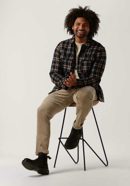 Zwarte ANERKJENDT Overshirt AKLION BOILED WOOL OVERSHIRT - large