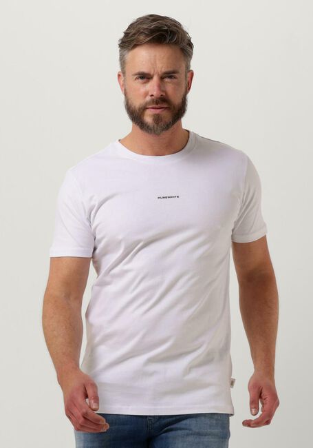 Witte PUREWHITE T-shirt TSHIRT WITH SMALL LOGO ON CHEST AND BIG BACK PRINT - large