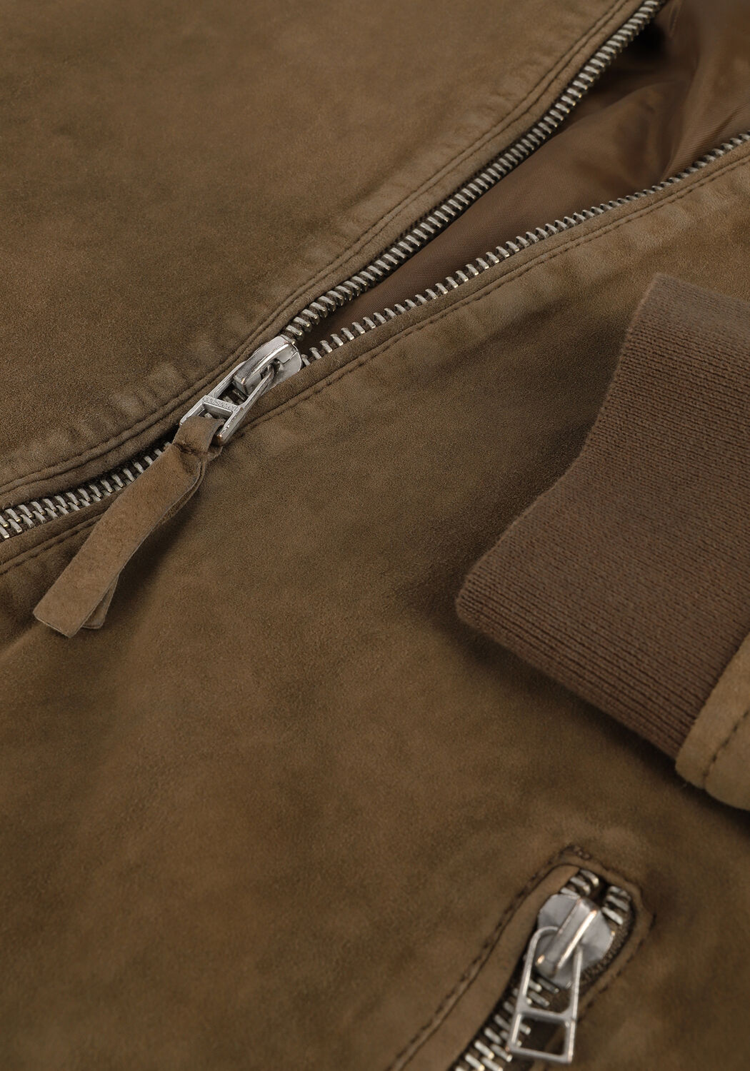 GOOSECRAFT Veste en cuir THOR BOMBER en taupe - large