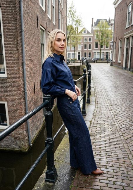 Donkerblauwe CAROLINE BISS Wide jeans 1500 - large