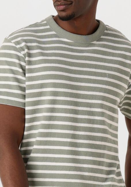 BUTCHER OF BLUE T-shirt GASPARD LOOSE STRIPE TEE en vert - large
