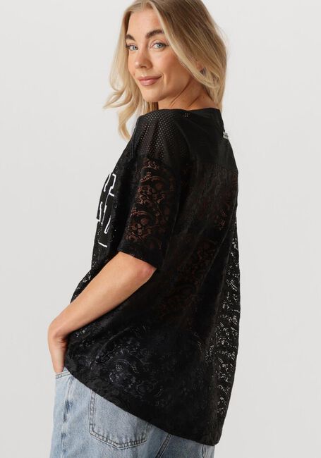 HAUTE L'AMITIÉ Haut COURT LACE TEE en noir - large