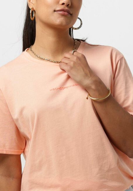MSCH COPENHAGEN T-shirt MSCHTERINA ORGANIC SMALL LOGO TEE en orange - large