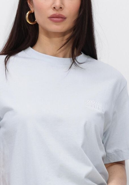 CALVIN KLEIN T-shirt SS BOXY GRAPHIC T-SHIRT Bleu clair - large