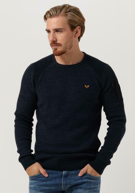 meer en meer Spreekwoord Lezen Blauwe PME LEGEND Trui LONG SLEEVE R-NECK COTTON RIB | Omoda