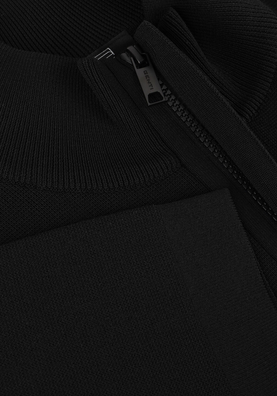 GENTI Pull TURTLE ZIP en noir - large