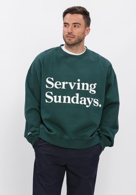 POCKIES Chandail OVERSIZED SUNDAYS CREW en vert - large