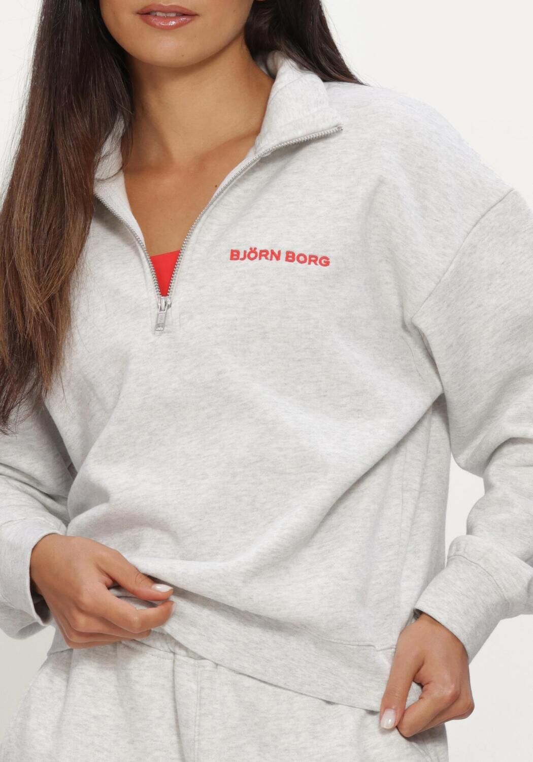 BJORN BORG Chandail BORG HALFZIP SWEATSHIRT en gris - large