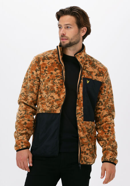 LYLE & SCOTT Gilet EARTH PRINT FLEECE en beige - large