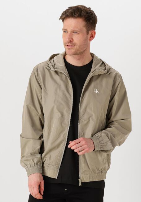 CALVIN KLEIN Jack NYLON HOODED WINDBREAKER Kaki - large