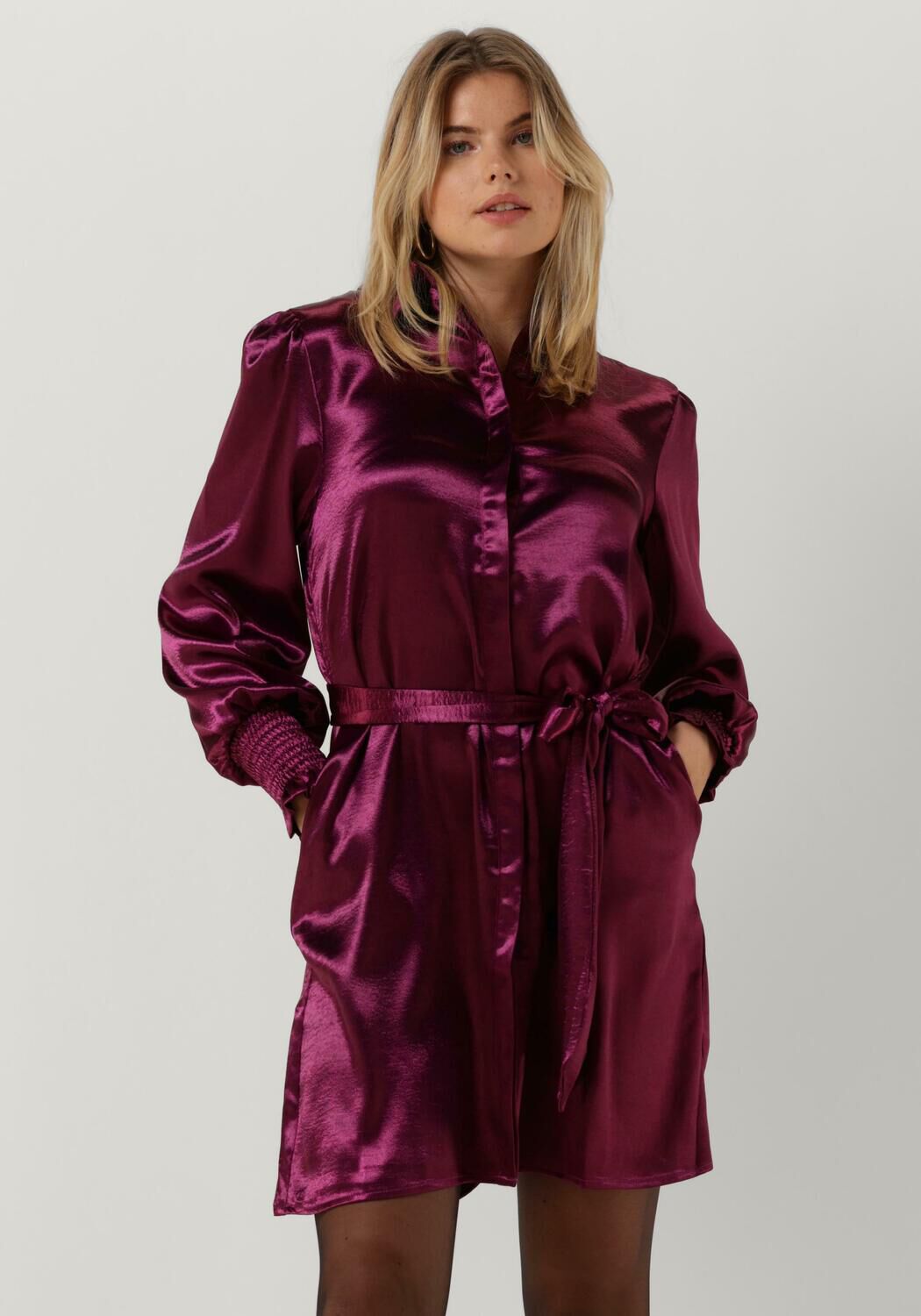 Paarse YDENCE Mini jurk DRESS INDIE Omoda