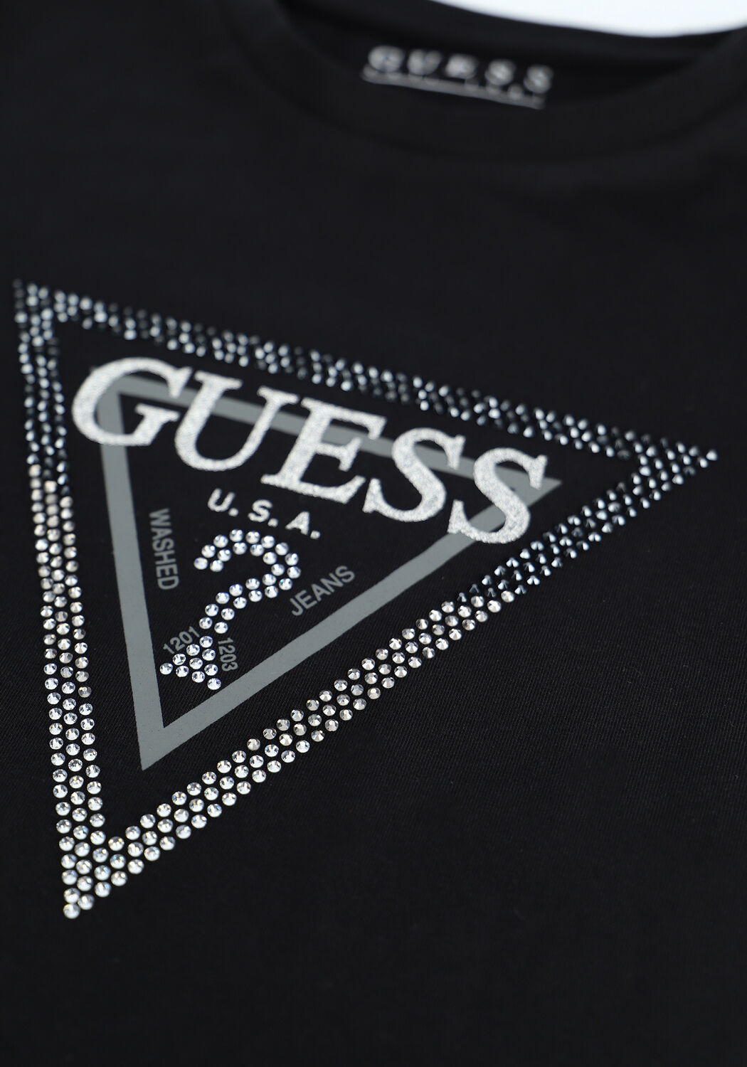 Zwarte GUESS T-shirt SSCN AMALUR TEE - large