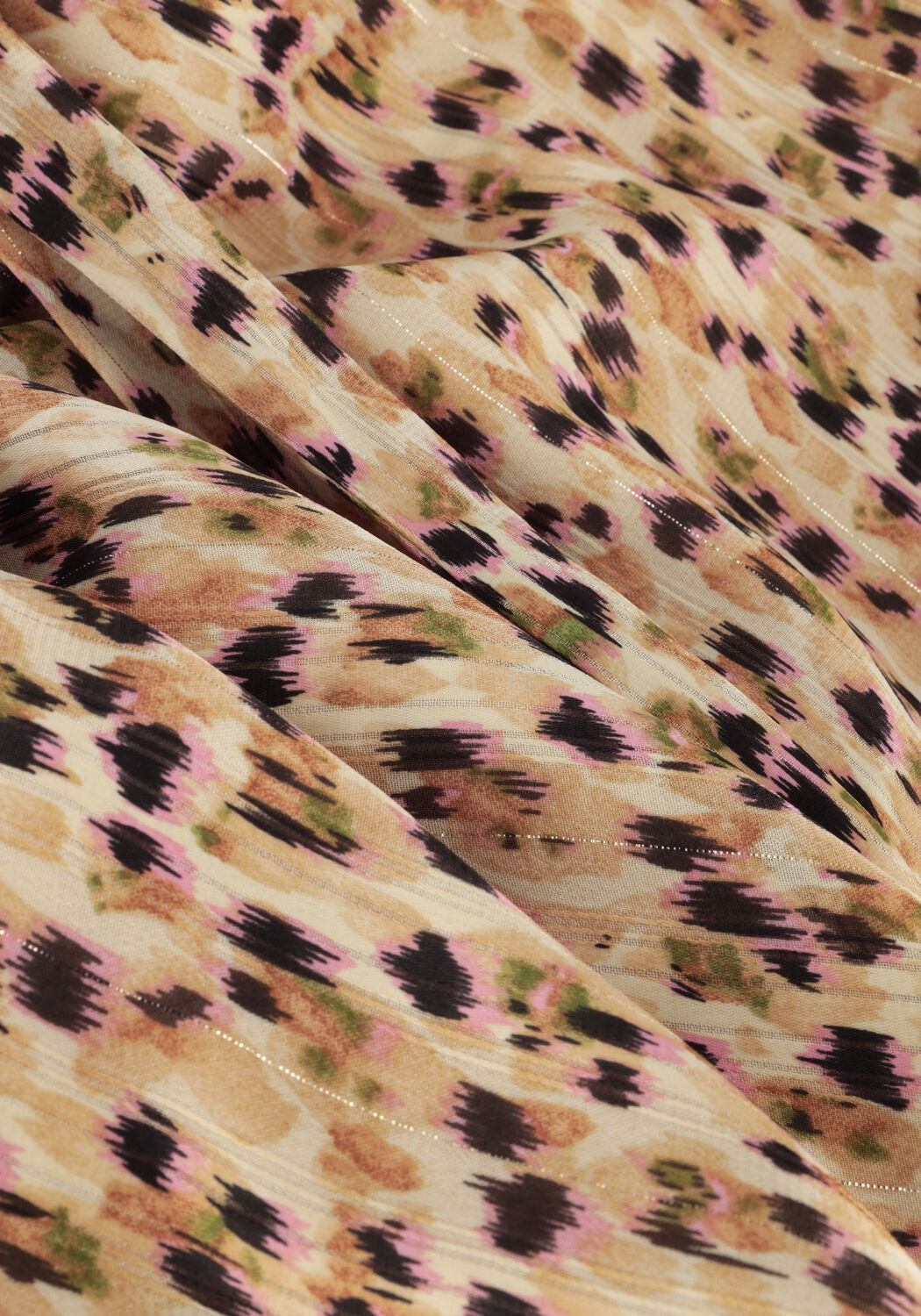 Beige NOTRE-V Mini jurk SHORT PRINTED WRAP DRESS - large