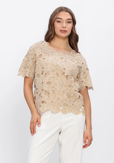 NUKUS Haut OCTAVIA TOP FLOWER en or - large