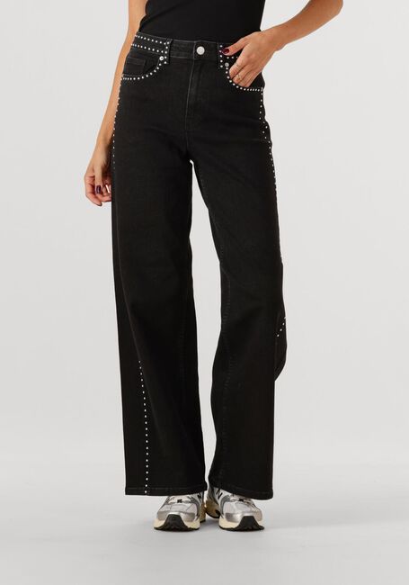 Y.A.S. Wide jeans YASNOELLE HMW STUDDED JEANS Gris foncé - large