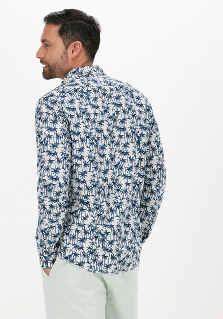 Blauwe SCOTCH & SODA Casual overhemd SLIM FIT PRINTED POPLIN SHIRT - large