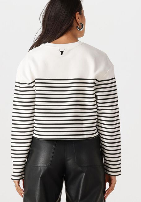 ALIX THE LABEL Chandail LADIES KNITTED STRIPE SWEATER en blanc - large