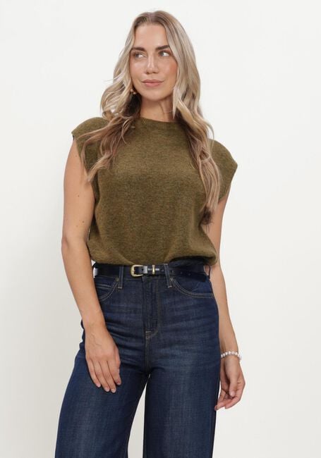 Olijf SELECTED WOMEN Trui SLWLULU SL KNIT VEST - large