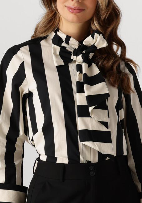 SUMMUM BLOUSE BOW STRIPE PRINTED Blouses en noir - large