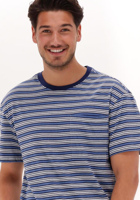ANERKJENDT T-shirt AKKIKKI BLUE STRIPE TEE en bleu - large