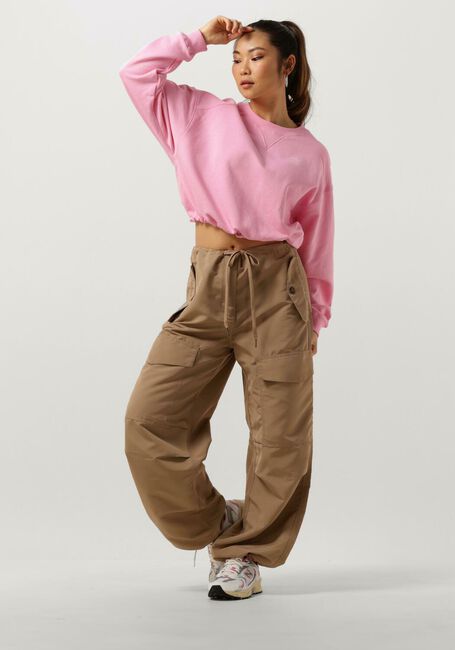 CO'COUTURE Pull CLEAN CROPPED TIE SHIRT en rose - large