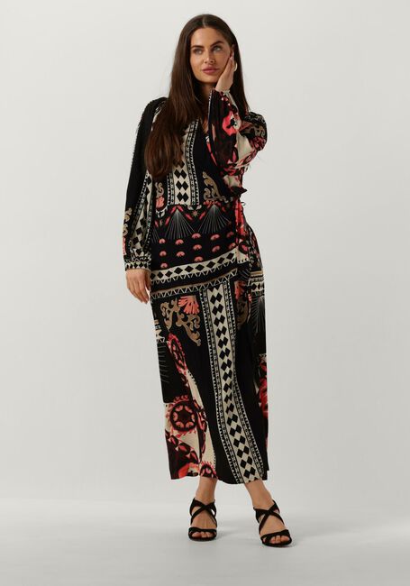 Zwarte SUMMUM Maxi jurk DRESS SCARF PRINT Omoda