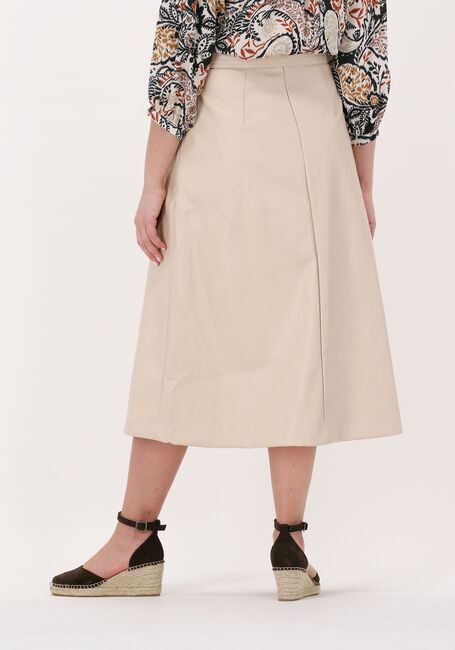 SUMMUM Jupe midi SKIRT A-LINE FAUX LEATHER en beige - large