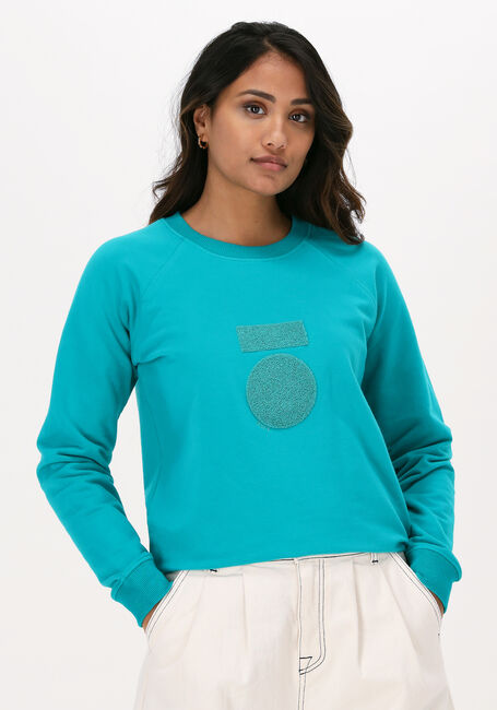 Blauwe 10DAYS Sweater SWEATER TERRY - large