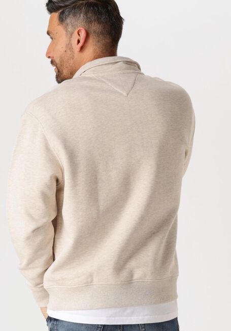 Beige TOMMY JEANS Sweater TJM RLX BADGE 1/4 ZIP - large
