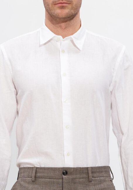 Witte SELECTED MEN Casual overhemd SLHREGCLAY LINENBLEND LS SHIRT CLA NOOS - large