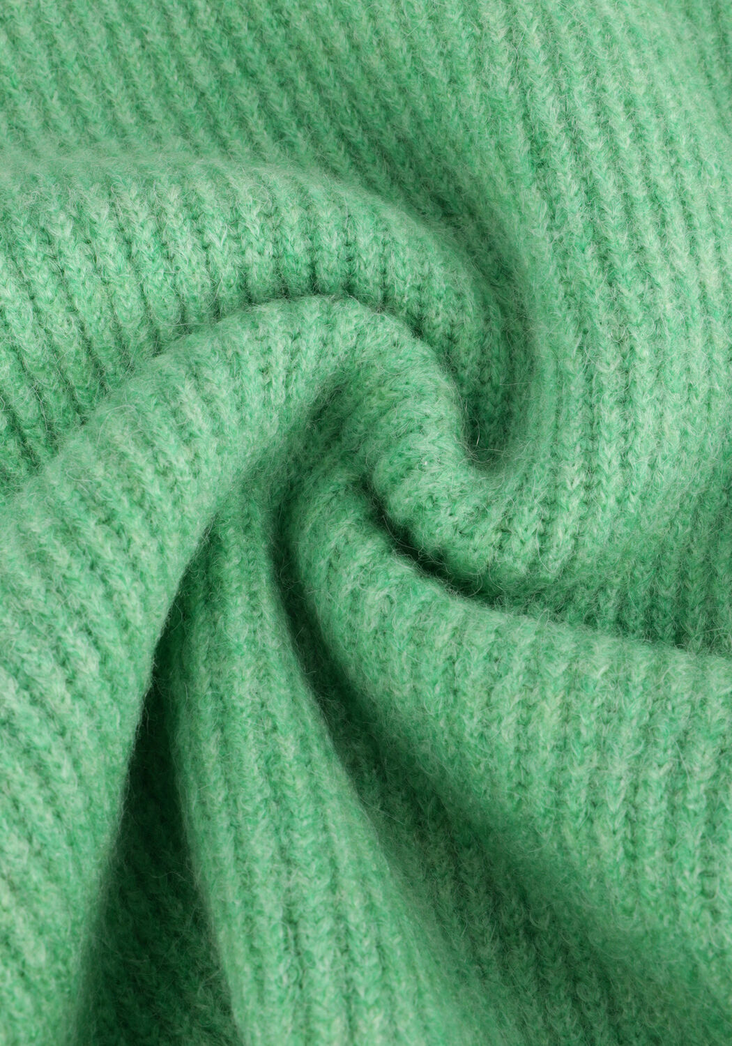 ALIX THE LABEL Pull LADIES KNITTED FLUFFY PULLOVER en vert - large