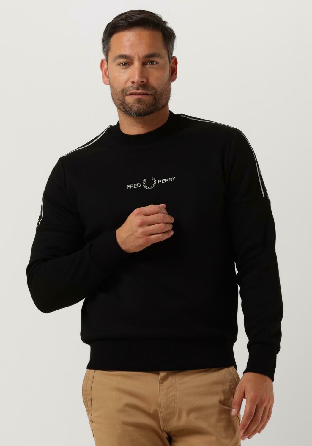 Fred perry trui zwart cheap