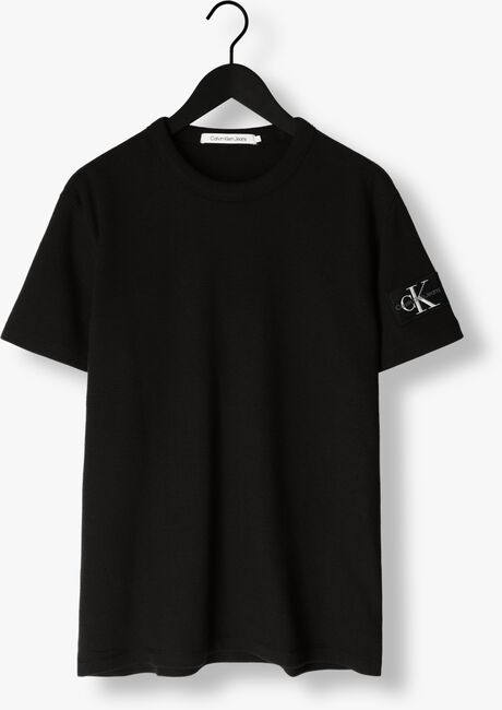 Zwarte CALVIN KLEIN T-shirt BADGE WAFFLE TEE - large