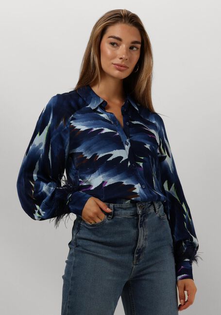 Blauwe POM AMSTERDAM  FEATHERS BLUE - large