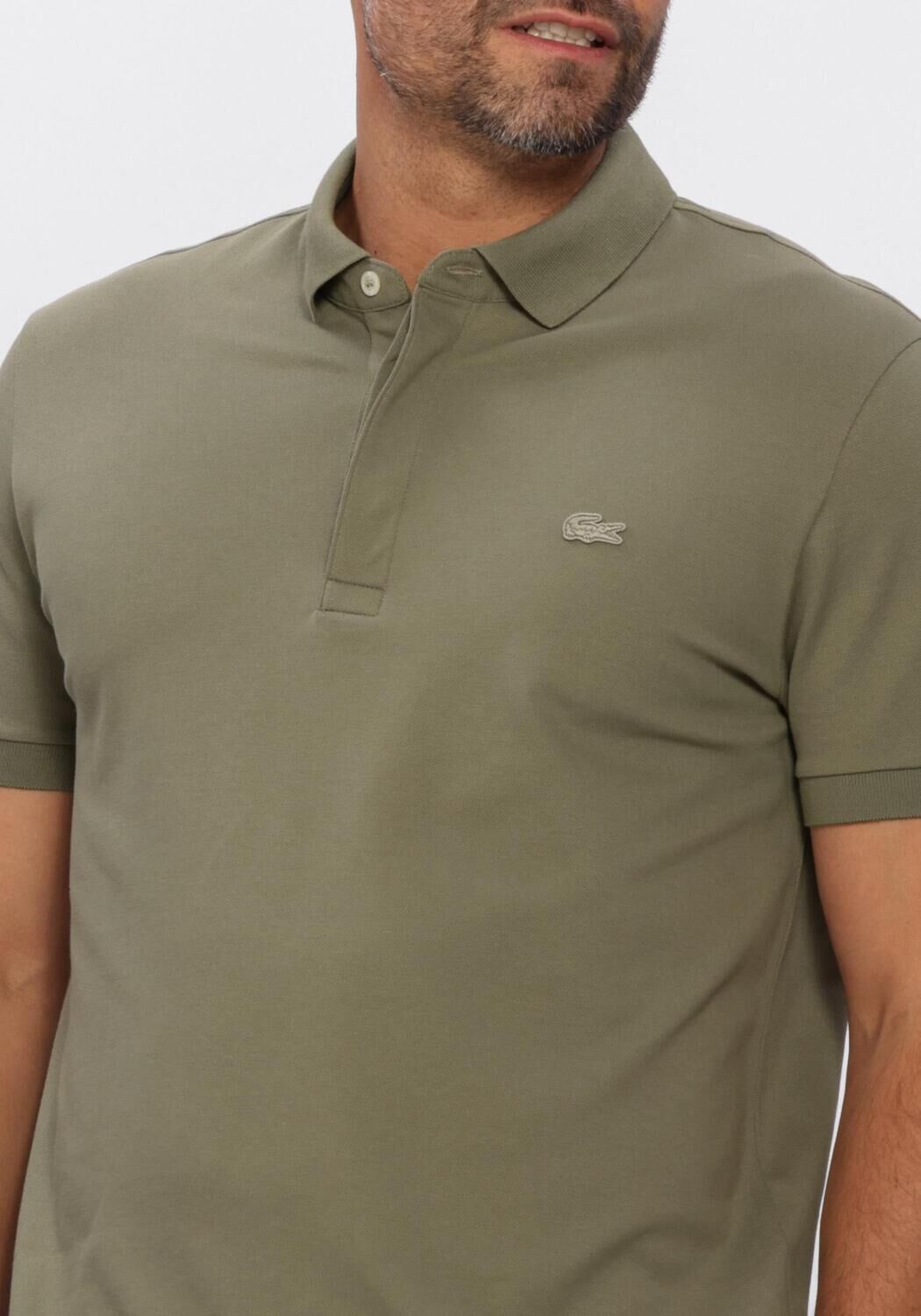 Groene LACOSTE Polo REGULAR FIT COTTON BLEND POLO SHIRT - large